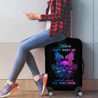 Wings Skull Luggage Cover Heaven Don't Want Me Hell Afraid I Take Over - Wonder Print Shop