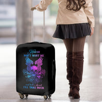Wings Skull Luggage Cover Heaven Don't Want Me Hell Afraid I Take Over - Wonder Print Shop