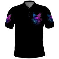 Wings Skull Polo Shirt Heaven Don't Want Me Hell Afraid I Take Over - Wonder Print Shop