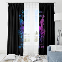 Wings Skull Window Curtain Heaven Don't Want Me Hell Afraid I Take Over - Wonder Print Shop