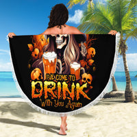 Witch Skull Beach Blanket Hello Darkness My Old Friend I Come To Drink With You - Wonder Print Shop
