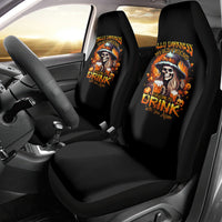 Witch Skull Car Seat Cover Hello Darkness My Old Friend I Come To Drink With You - Wonder Print Shop