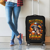 Witch Skull Luggage Cover Hello Darkness My Old Friend I Come To Drink With You - Wonder Print Shop