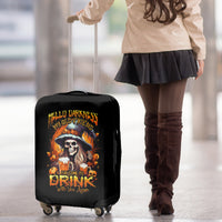 Witch Skull Luggage Cover Hello Darkness My Old Friend I Come To Drink With You - Wonder Print Shop
