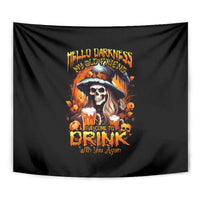 Witch Skull Tapestry Hello Darkness My Old Friend I Come To Drink With You - Wonder Print Shop