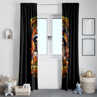 Witch Skull Window Curtain Hello Darkness My Old Friend I Come To Drink With You - Wonder Print Shop