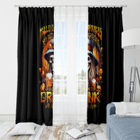 Witch Skull Window Curtain Hello Darkness My Old Friend I Come To Drink With You - Wonder Print Shop