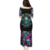 Tropical Skull Puletasi I'm Blunt Because God Rolled Me That Way - Wonder Print Shop