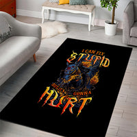 Jack O Lantern Skull Area Rug I Can Fix Stupid But It's Gonna Hurt - Wonder Print Shop