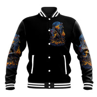 Jack O Lantern Skull Baseball Jacket I Can Fix Stupid But It's Gonna Hurt - Wonder Print Shop