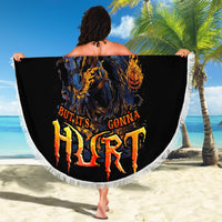 Jack O Lantern Skull Beach Blanket I Can Fix Stupid But It's Gonna Hurt - Wonder Print Shop