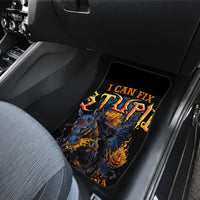 Jack O Lantern Skull Car Mats I Can Fix Stupid But It's Gonna Hurt - Wonder Print Shop