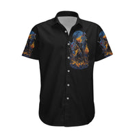 Jack O Lantern Skull Hawaiian Shirt I Can Fix Stupid But It's Gonna Hurt - Wonder Print Shop