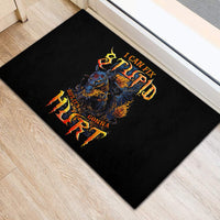 Jack O Lantern Skull Rubber Doormat I Can Fix Stupid But It's Gonna Hurt - Wonder Print Shop