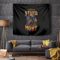 Jack O Lantern Skull Tapestry I Can Fix Stupid But It's Gonna Hurt - Wonder Print Shop