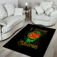 Jack O Lantern Skull Area Rug I Smell Children - Wonder Print Shop
