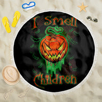 Jack O Lantern Skull Beach Blanket I Smell Children - Wonder Print Shop