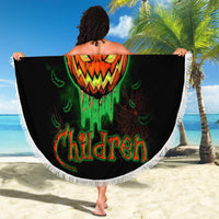 Jack O Lantern Skull Beach Blanket I Smell Children - Wonder Print Shop