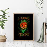 Jack O Lantern Skull Canvas Wall Art I Smell Children - Wonder Print Shop