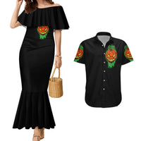 Jack O Lantern Skull Couples Matching Mermaid Dress and Hawaiian Shirt I Smell Children - Wonder Print Shop