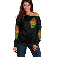 Jack O Lantern Skull Off Shoulder Sweater I Smell Children - Wonder Print Shop