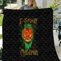 Jack O Lantern Skull Quilt I Smell Children - Wonder Print Shop