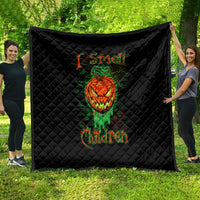 Jack O Lantern Skull Quilt I Smell Children - Wonder Print Shop