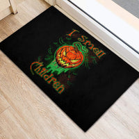 Jack O Lantern Skull Rubber Doormat I Smell Children - Wonder Print Shop