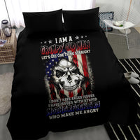 American Skull Bedding Set Grumpy Old Man Motherfuckers Who Make Me Angry - Wonder Print Shop
