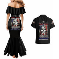 American Skull Couples Matching Mermaid Dress and Hawaiian Shirt Grumpy Old Man Motherfuckers Who Make Me Angry - Wonder Print Shop