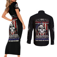 American Skull Couples Matching Short Sleeve Bodycon Dress and Long Sleeve Button Shirts Grumpy Old Man Motherfuckers Who Make Me Angry - Wonder Print Shop
