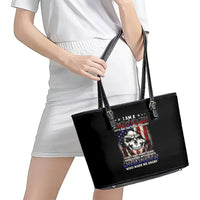 American Skull Leather Tote Bag Grumpy Old Man Motherfuckers Who Make Me Angry - Wonder Print Shop