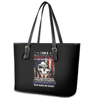 American Skull Leather Tote Bag Grumpy Old Man Motherfuckers Who Make Me Angry - Wonder Print Shop