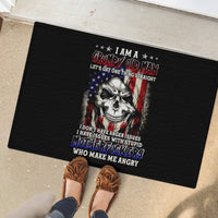 American Skull Rubber Doormat Grumpy Old Man Motherfuckers Who Make Me Angry - Wonder Print Shop