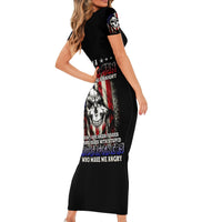 American Skull Short Sleeve Bodycon Dress Grumpy Old Man Motherfuckers Who Make Me Angry - Wonder Print Shop
