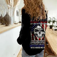 American Skull Women Casual Shirt Grumpy Old Man Motherfuckers Who Make Me Angry - Wonder Print Shop