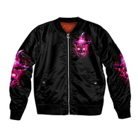 Witch Skull Sleeve Zip Bomber Jacket Iam The Spell - Wonder Print Shop