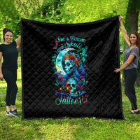 Fairy Skull Quilt Just The Woman Who Loves Skull And Tattoo - Wonder Print Shop