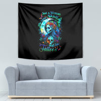 Fairy Skull Tapestry Just The Woman Who Loves Skull And Tattoo - Wonder Print Shop