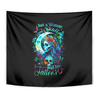 Fairy Skull Tapestry Just The Woman Who Loves Skull And Tattoo - Wonder Print Shop