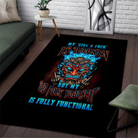 Tiki Skull Area Rug I Give A Fuck Is Broken But My Go Fuck Yourself - Wonder Print Shop