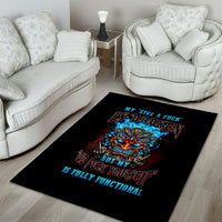 Tiki Skull Area Rug I Give A Fuck Is Broken But My Go Fuck Yourself - Wonder Print Shop