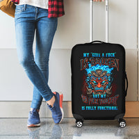 Tiki Skull Luggage Cover I Give A Fuck Is Broken But My Go Fuck Yourself - Wonder Print Shop