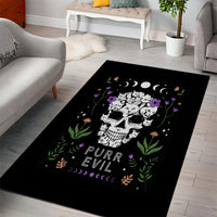 Cat Skull Area Rug Purr Evill - Wonder Print Shop