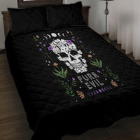 Cat Skull Quilt Bed Set Purr Evill - Wonder Print Shop