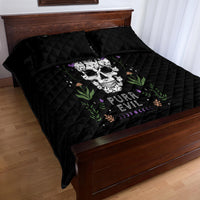 Cat Skull Quilt Bed Set Purr Evill - Wonder Print Shop