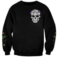 Cat Skull Sweatshirt Purr Evill - Wonder Print Shop