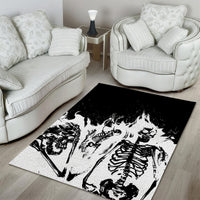 Fire Skull Area Rug Scream In Fire - Wonder Print Shop