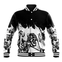 Fire Skull Baseball Jacket Scream In Fire - Wonder Print Shop
