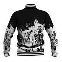 Fire Skull Baseball Jacket Scream In Fire - Wonder Print Shop